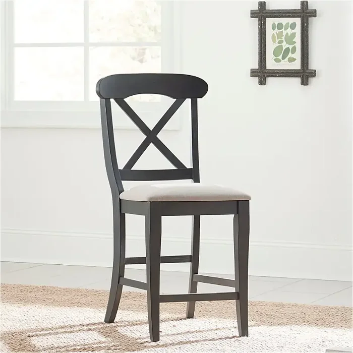 303g-b300124 Liberty Furniture Ocean Isle Upholstered X Back Counter Chair