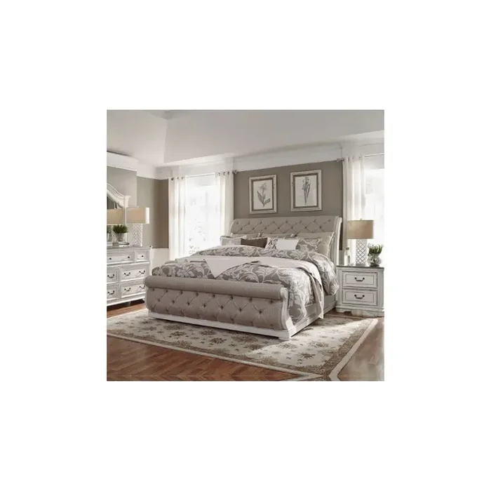 520-br-ckusl Liberty Furniture Abbey Park California King Upholstered Sleigh Bed