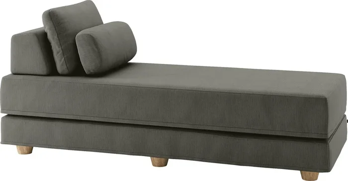 Aignathser Maple Light Wood Charcoal Black,Gray Polyester Fabric Daybed