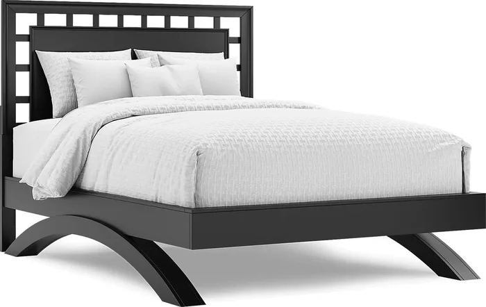 Belcourt Black Black,Colors 3 Pc Queen Lattice Arch Bed
