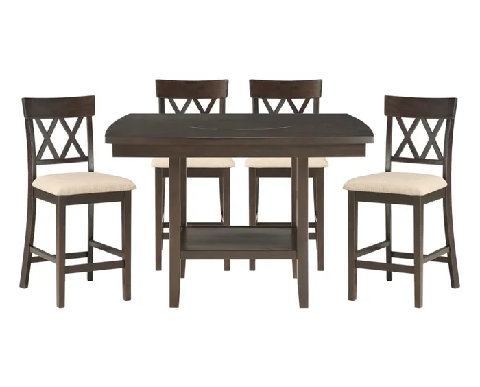 Breeva 5 Pc. X Back Counter Height Set