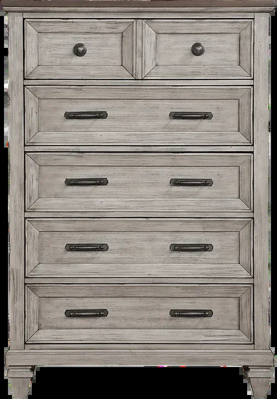 Bridgewood Cream Colors,Light Wood,White Chest
