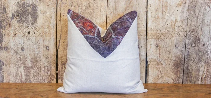 Metallic Embroidered Square Pillow (Trade)