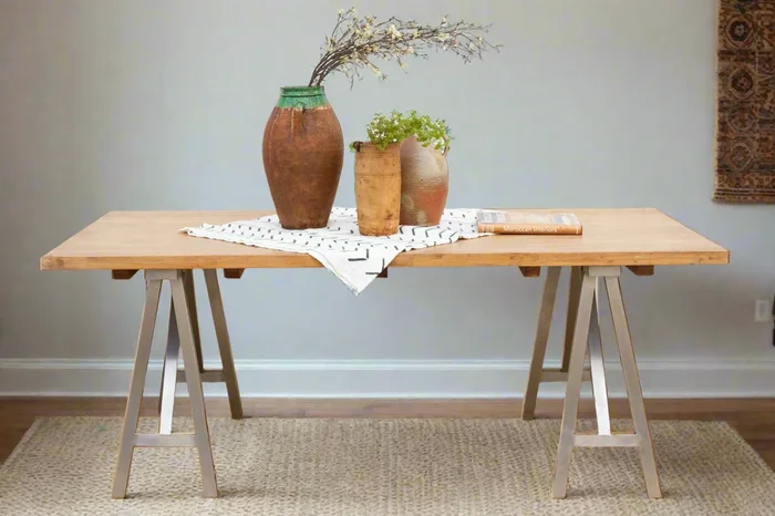 Modern Old Elm Wood Dining Table