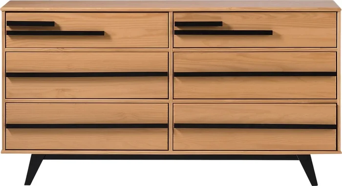 Omerea Natural Light Wood Dresser