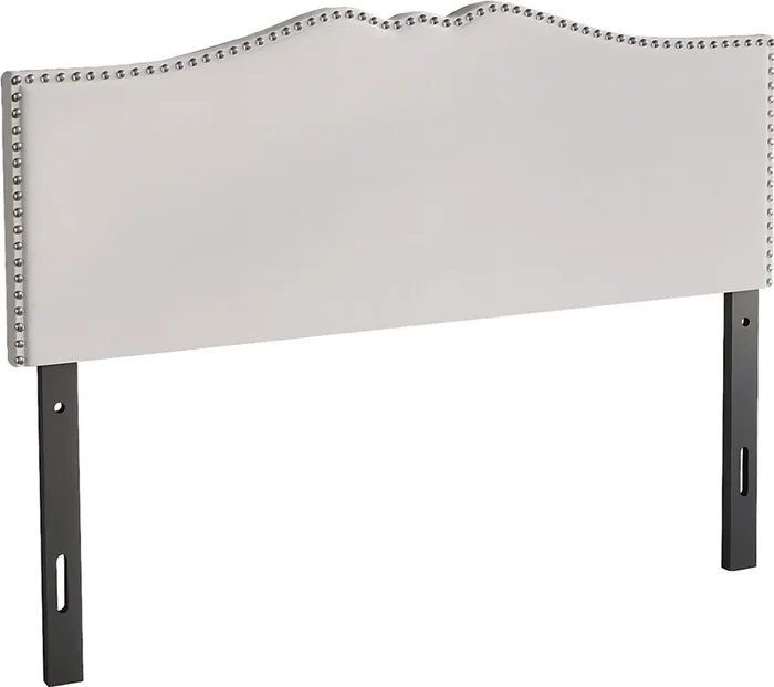 Romtara Gray Polyester Fabric Twin Headboard