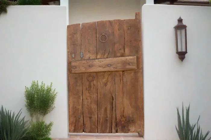 Rustic Moroccan Carved Cedar Gate