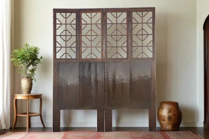 Set of Four, Antique Asian Screen Doors